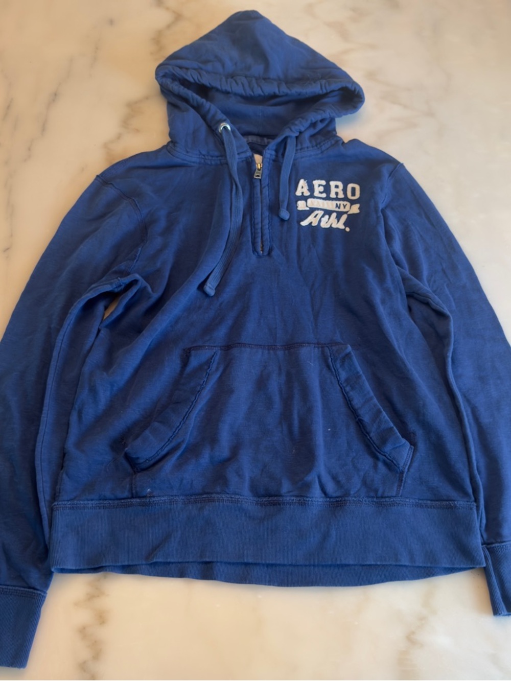 Aeropostale Royal Blue Half-Zip Hoodie Sweater